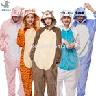Пижама-кигуруми HKSNG, для взрослых, с изображением огненного дракона, волка, единорога, летучей мыши