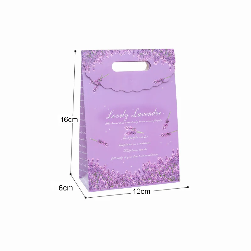 10 шт./лот лавандовый клей Фиолетовый Подарочный пакет бумажный для хранения