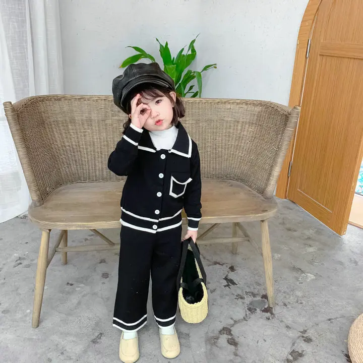 Осенние модные трикотажные костюмы для мамы и дочери из 2 предметов одинаковые