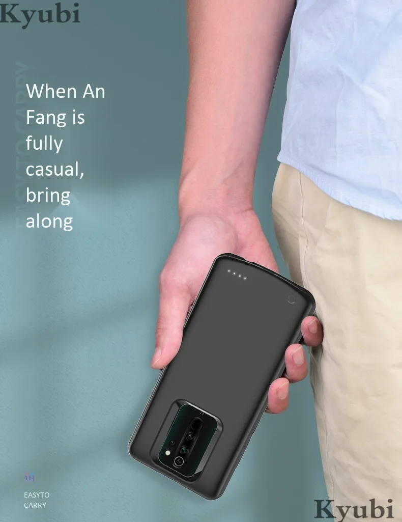 6500 мАч Внешний аккумулятор зарядное устройство чехол для Xiaomi Redmi Note 8 pro портативная беспроводная зарядка для Xiaomi Redmi Note 8 pro 2 в 1