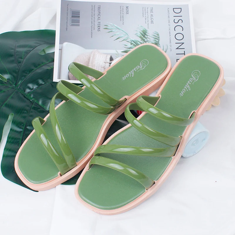 Тапочки женские летние модные повседневные сандалии и шлепанцы дикая Домашняя