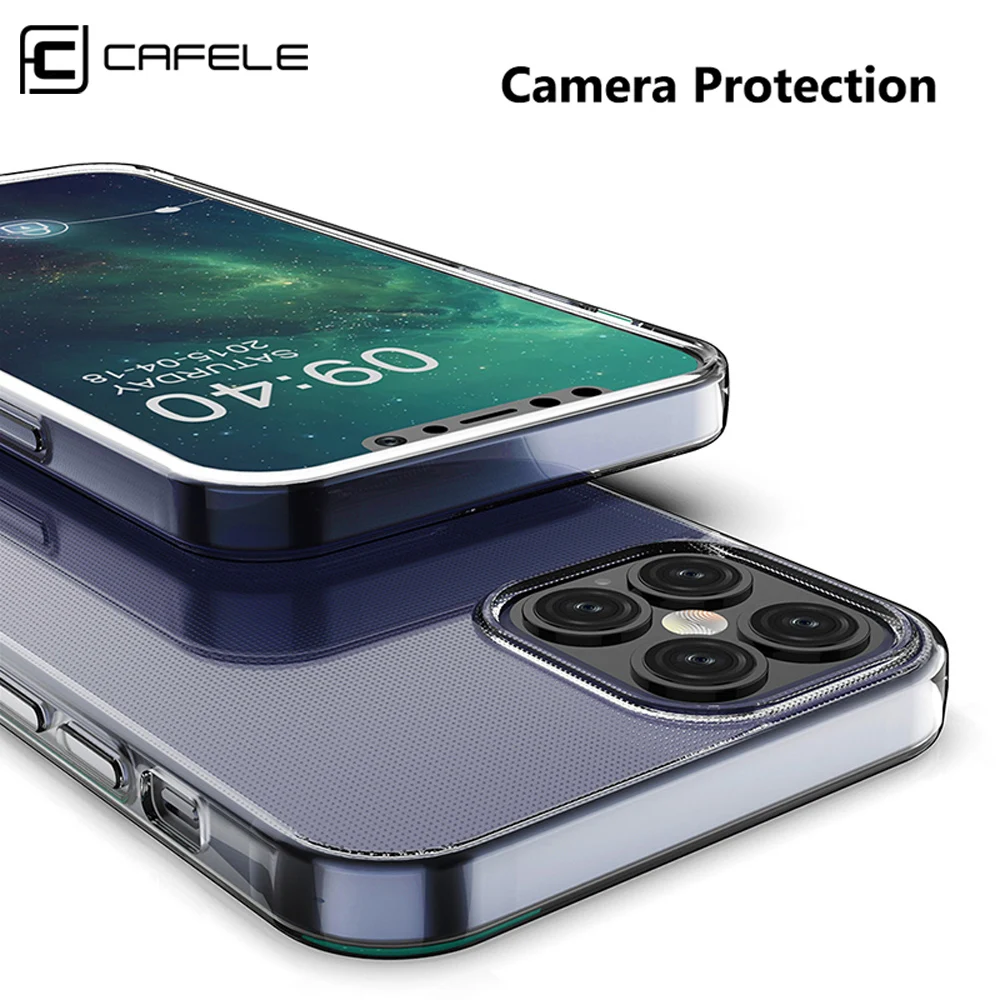 Прозрачный чехол Cafele для телефона iPhone 12 11 Pro Max Xs XR SE 2020 мягкий из ТПУ полная защита