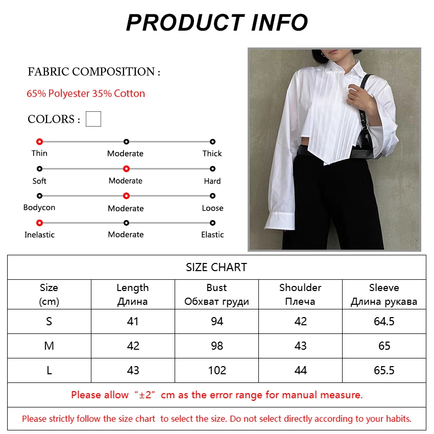 

Mnealways18 Chic Turn Down Collar Blouse Ladies Streetwear 2021 Long Sleeve Whirt Shirt Womens Crop Tops Single Breasted Autumn