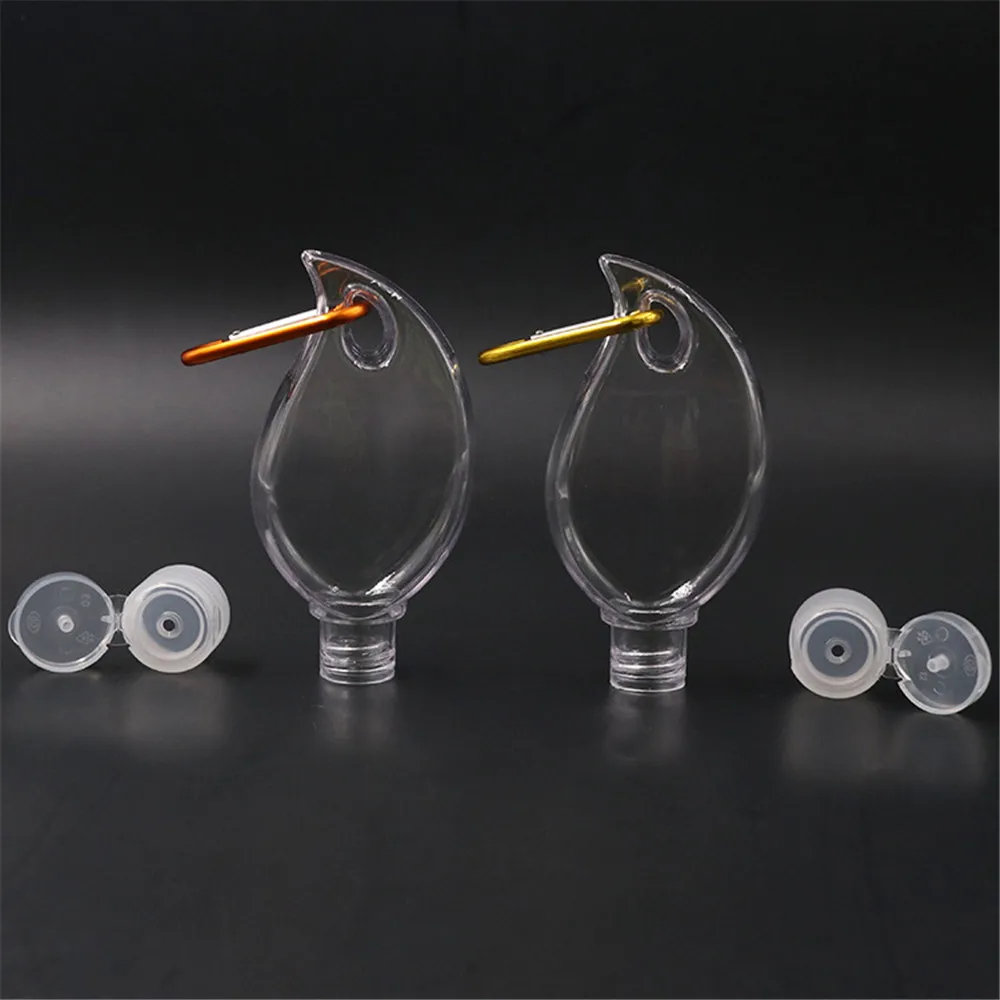 Переносная пустая многоразовая бутылка в форме сердца с кольцом для ключей