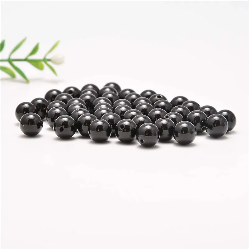 

Black Onyx Round Spacer Beads Bracelet for Women Diy Fashion Jewelry