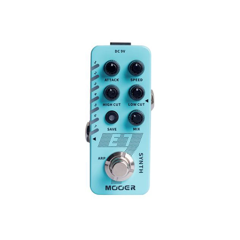 

MOOER E7 Synth Guitar Pedal 7 Types Custom Synthesizer Synth Tones Like Trumpet Organ 8 Bits EDM/Pad with Individual Arpeggiator
