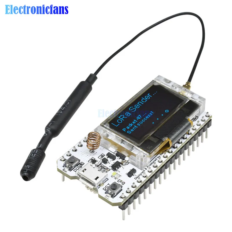 2 шт. SX1276 ESP32 0,96 дюймовый синий OLED дисплей Bluetooth wifi Lora комплект 32 модуль IOT макетная плата 868 МГц 915 МГц для Arduino