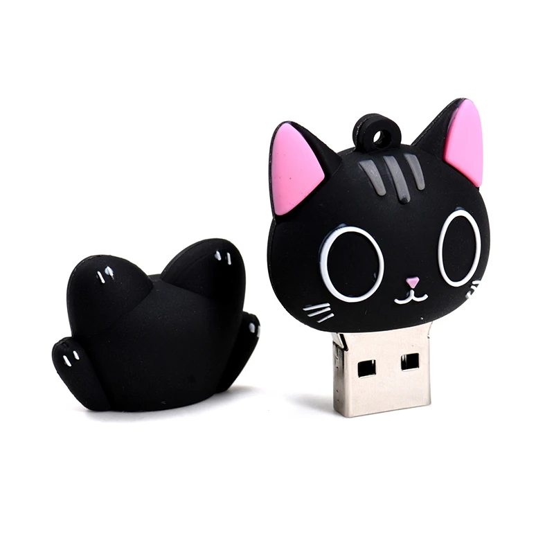 Хит продаж usb флешка с мультяшным котом флеш-накопитель 4G 16 ГБ 32 64 128 2 0 USB карта