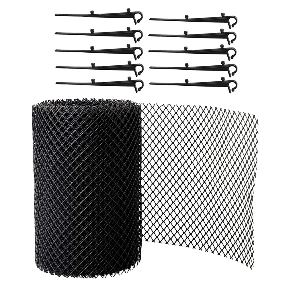 

With Stakes Stops Leaves Anti Clogging Mesh Cover Balcony Easy Install Gutter Guard Flexible Drain Reduce Overflow Cleaning Tool
