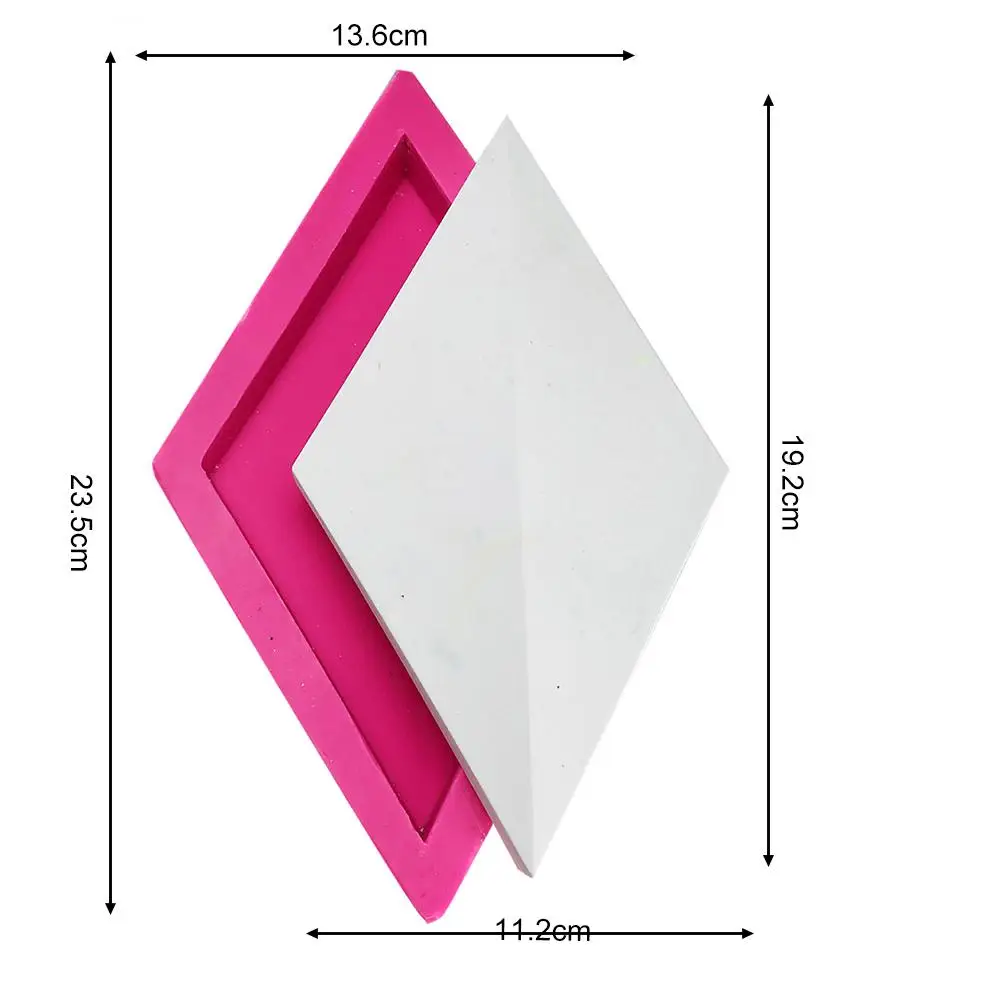 Силиконовые формы в ромбик для цемента декоративная плитка стен горшок растений