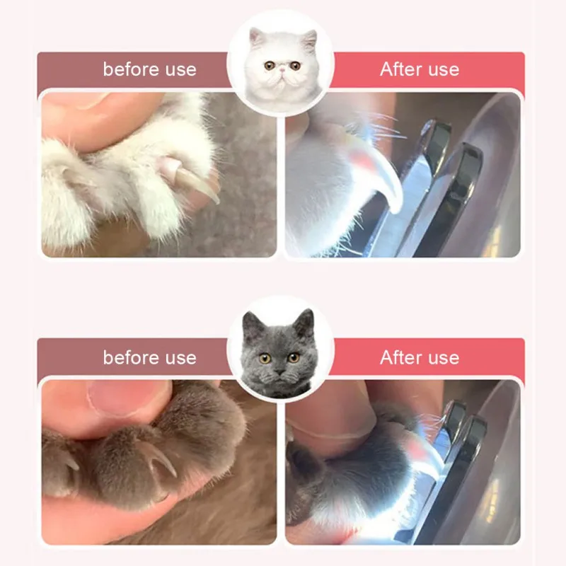 

Pet Cats And Dogs Your nails Grinding nails Led Light Anti-blood Position Manicure Sharpener Blue and pink