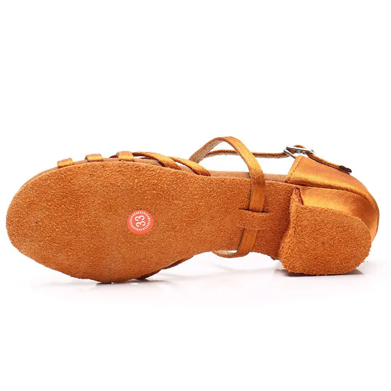 Kids Salsa Dance Shoes Children Girl's Latin Jazz Dance Shoes White Black Low Heel Sandals Woman Ballroom Tango Dancing Shoes