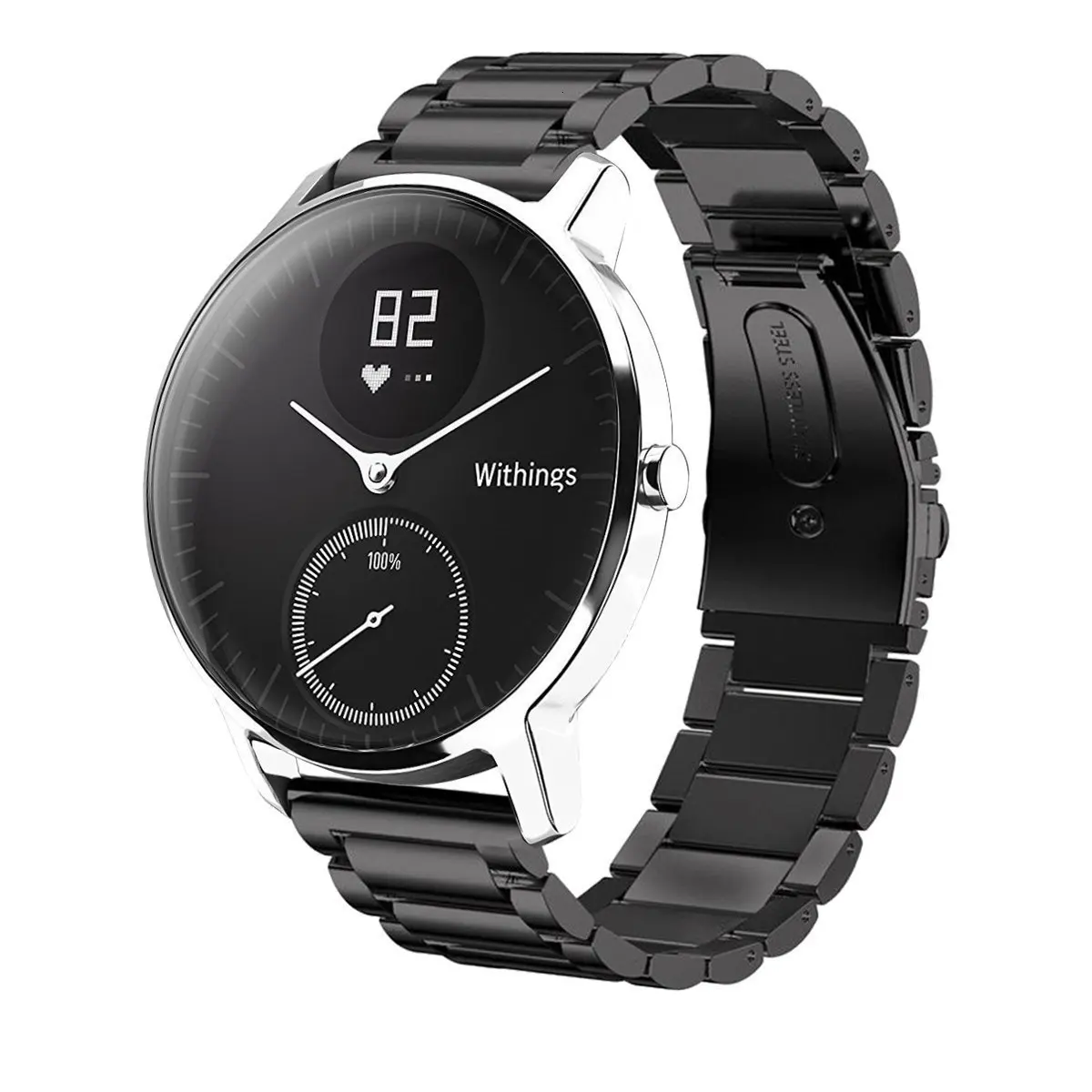 18 мм, 20 мм, 22 мм, ремешок из нержавеющей стали для samsung gear S2 S3, Смарт-часы, браслет, черный, для замены gear S2