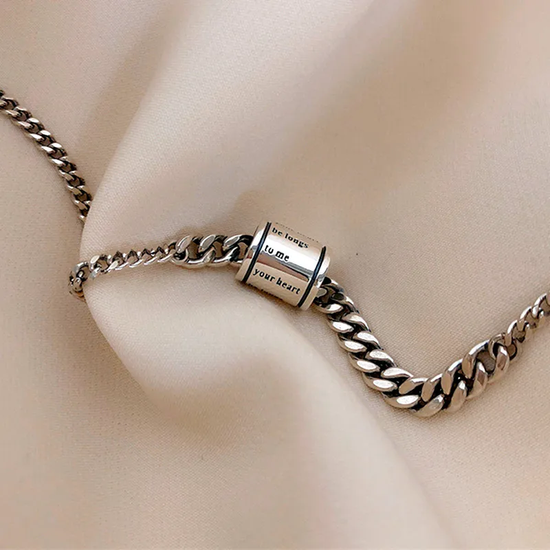 YIZIZAI Fashion Silver Color Tiny Dainty Necklace Letter Round bead pendant Jewelry for Women Girlfriend Gift | Украшения и