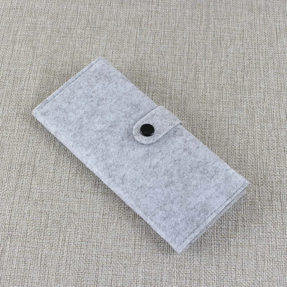 Мужской тонкий бумажник фетровый кошелек длинный мужской клатч для монет с