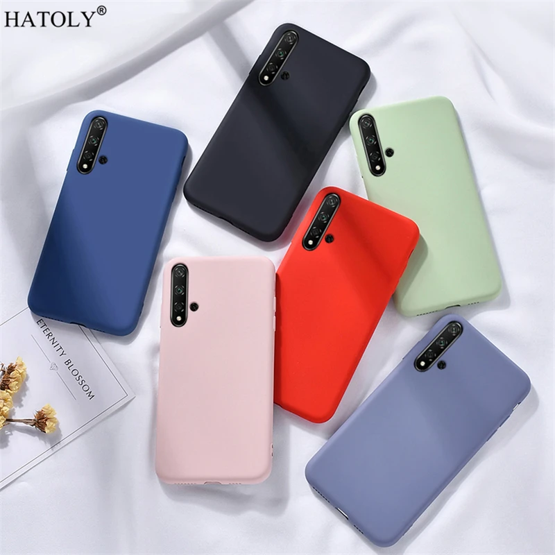 For Huawei Nova 5T Case Cover for Huawei Nova 5T Phone Case Rubber Shell Protective Soft Liquid Silicone Case For Huawei Nova 5T