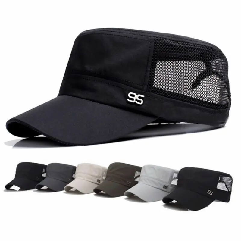 

Унисекс сетчатая дышащая Военная кадет шапка для мужчин и женщин летние уличные спортивные кепки