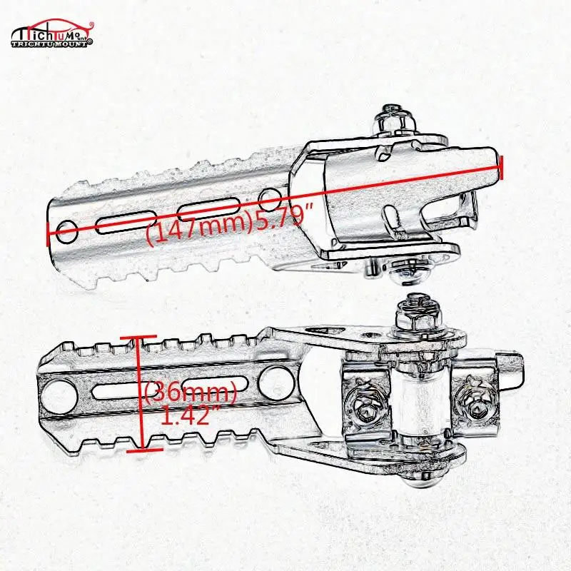 

Folding Footrest For Triumph Tiger Explorer Motorcycle Highway Front Foot Pegs Folding Footrests For BMW R1200GS LC 2013-2018
