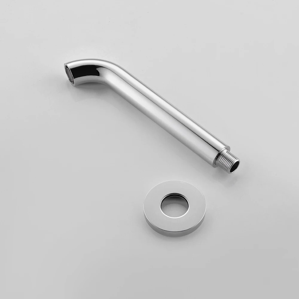 Хромированный и черный настенный латунный смеситель с одной ручкой двойным