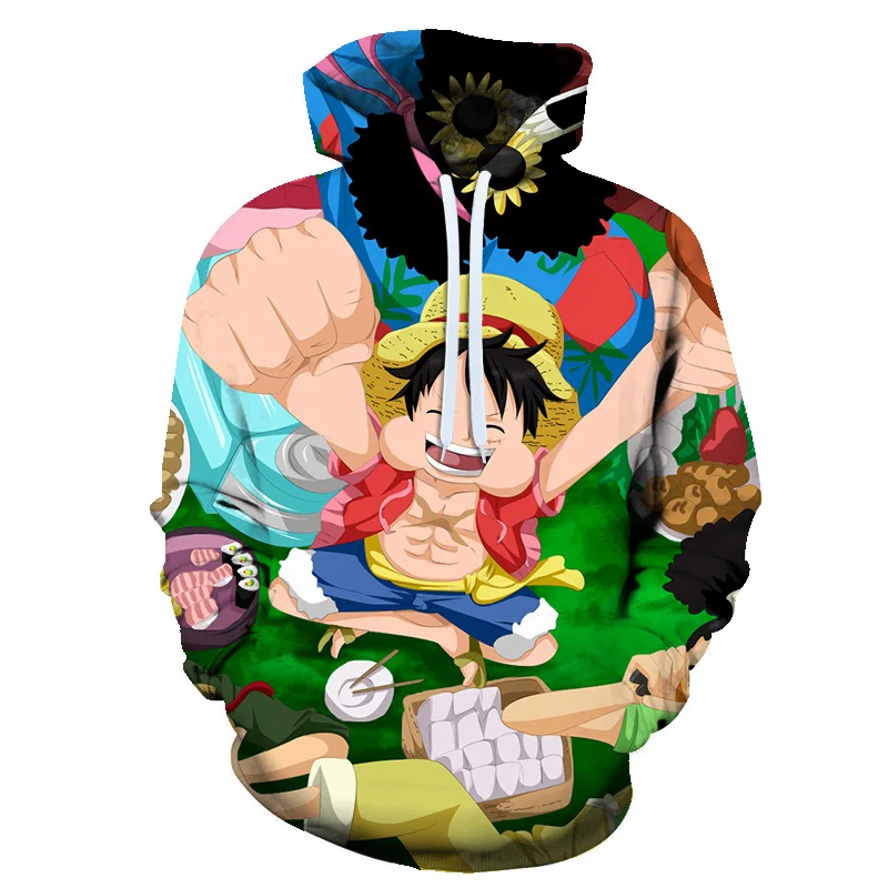 Новейшие толстовки с 3d принтом аниме король пиратов цельный принт Мужская одежда