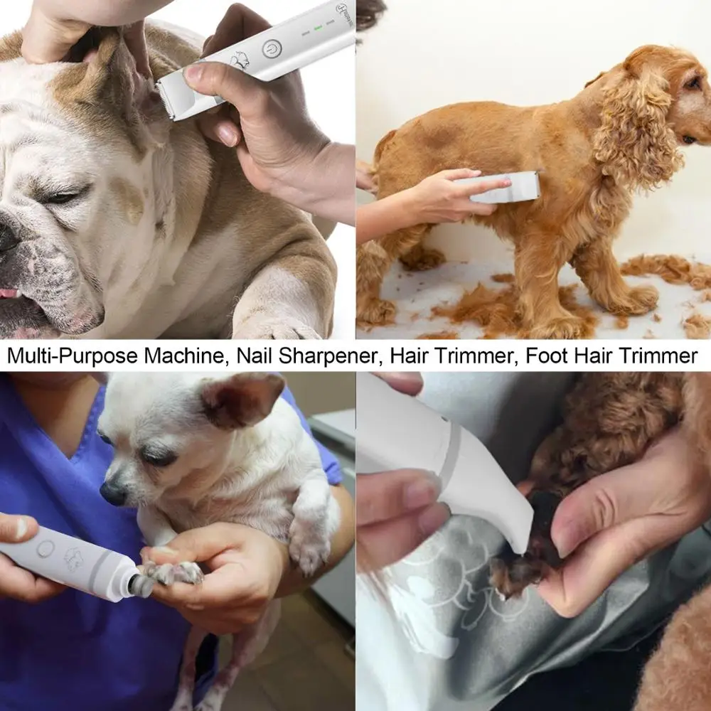 HATTEKER триммер для собак профессиональные ножницы стрижки домашних животных 3 в 1 USB