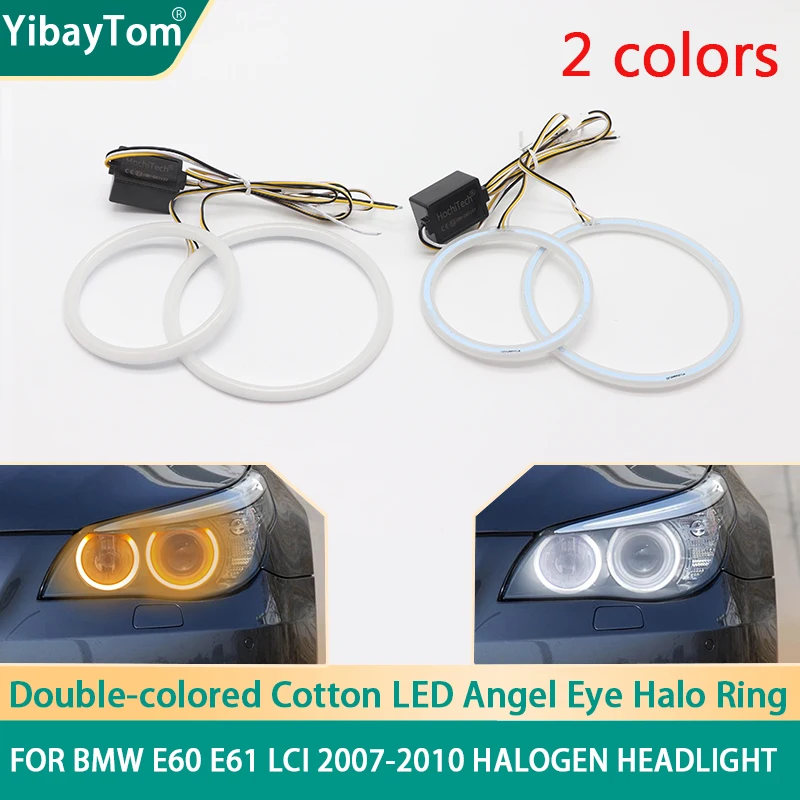 

SMD Cotton Light Switchback LED Angel Eye Halo Ring DRL Kit For BMW E60 E61 LCI 528i 530i 535i 550i 2007-2010 Halogen Headlight