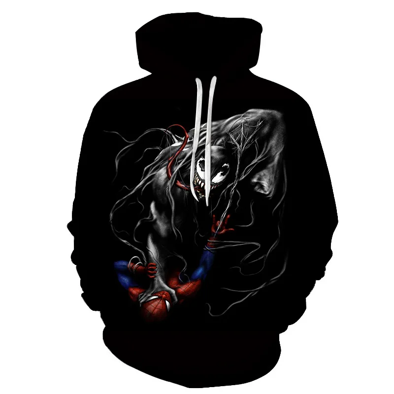 Новейшие толстовки с капюшоном с 3D принтом Venom, повседневные толстовки с капюшоном с длинным рукавом для мужчин и женщин, толстовки с капюшоном с дэдпулом, топы с человеком-пауком - Цвет: WY350