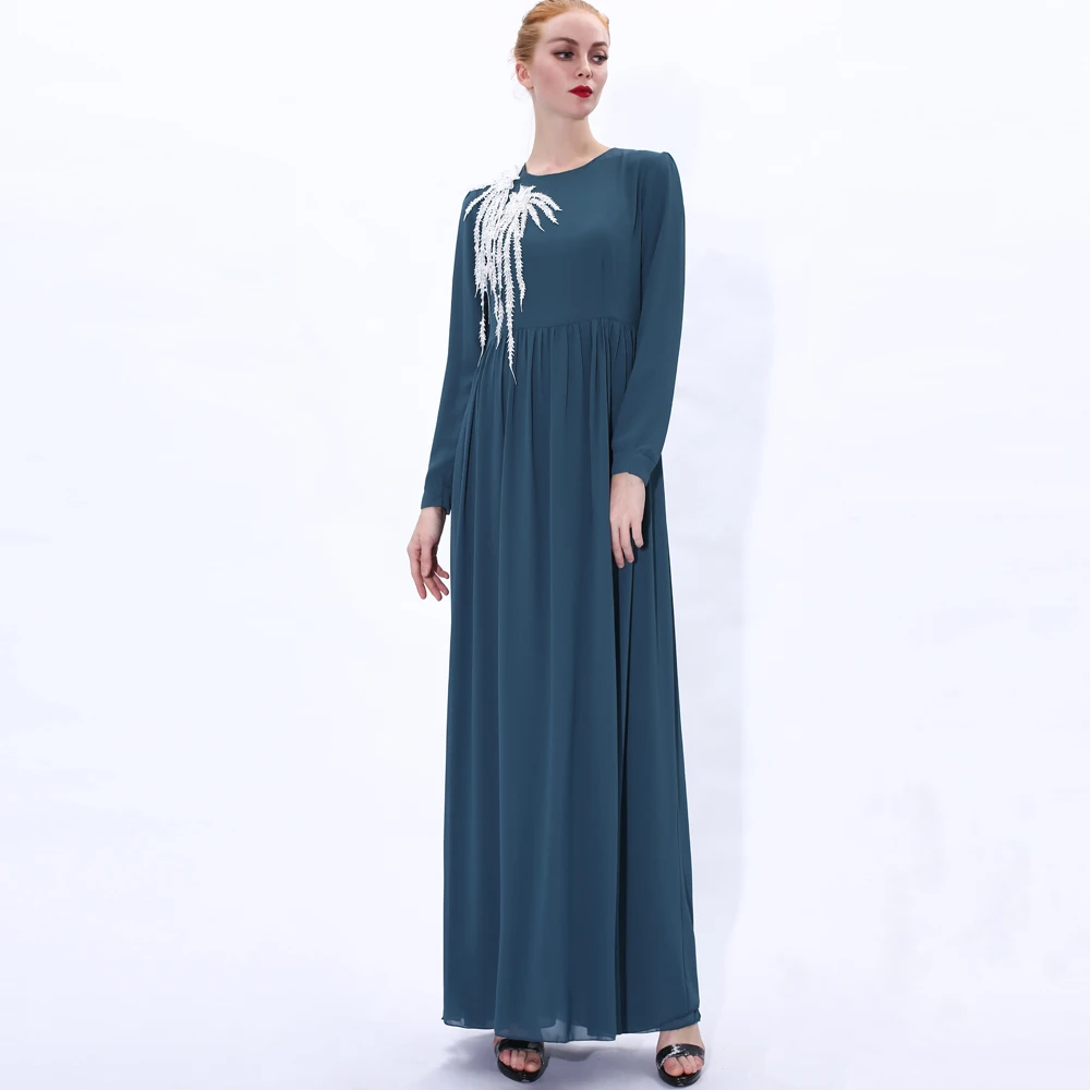 Турецкое мусульманское хиджаб платье абайя Caftan Islam одежда Кафтан Дубай ИД