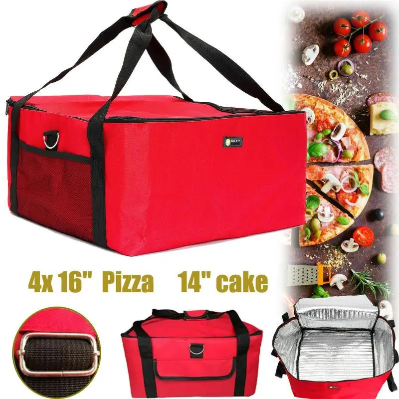 

Dreamburgh 16 inch Portable Large Pizza Bag Car Ice Pack Insulated Thermal Lunch Fresh Food delivery Container Refrigerator Bag