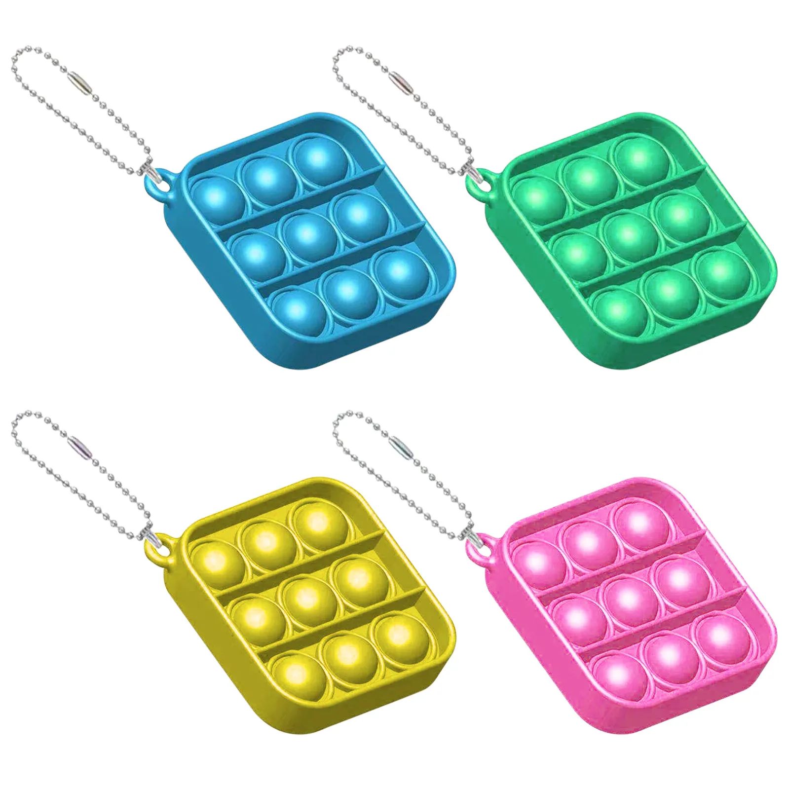 Online 50 Buah/Lot Mainan Fidget Penghilang Stres Mainan Sensorik Aman Mainan Gelembung Tekan Squish Anti-stres Simpl Dimpl Untuk Anak-anak Dewasa