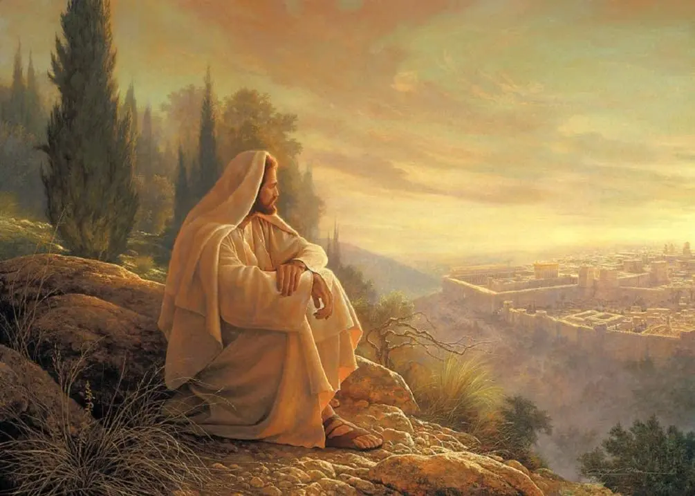 

Metal wall plateHome of Art Oh Jerusalem by Greg Olsen Religious Jesus Print