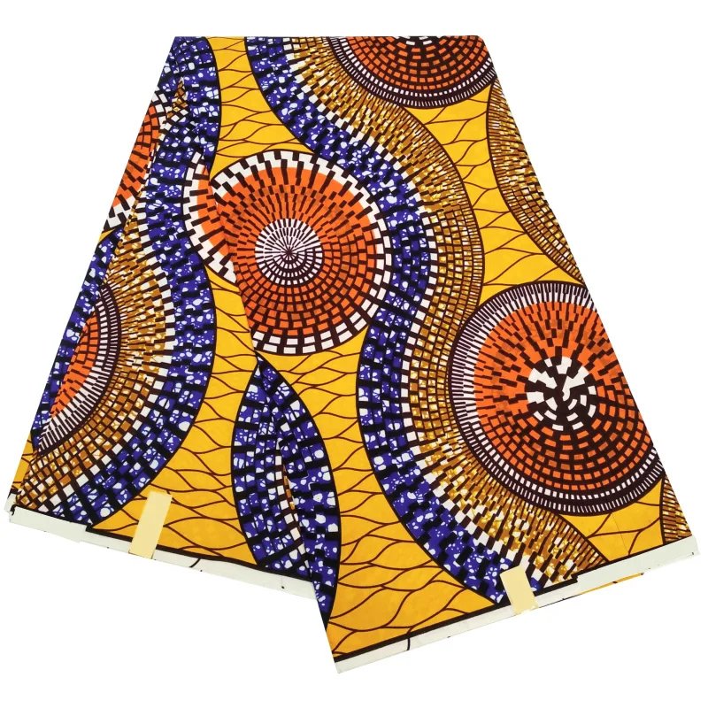 

Not cotton 100% polyester fabric cheapest African fabric Ankara fabric wax african wax prints fabric 6 yards