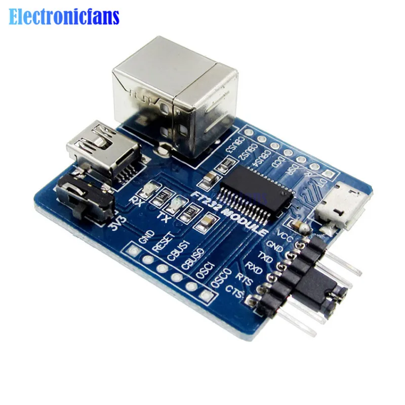 Модуль последовательного порта diymore FT232RL с тройным интерфейсом USB Type B