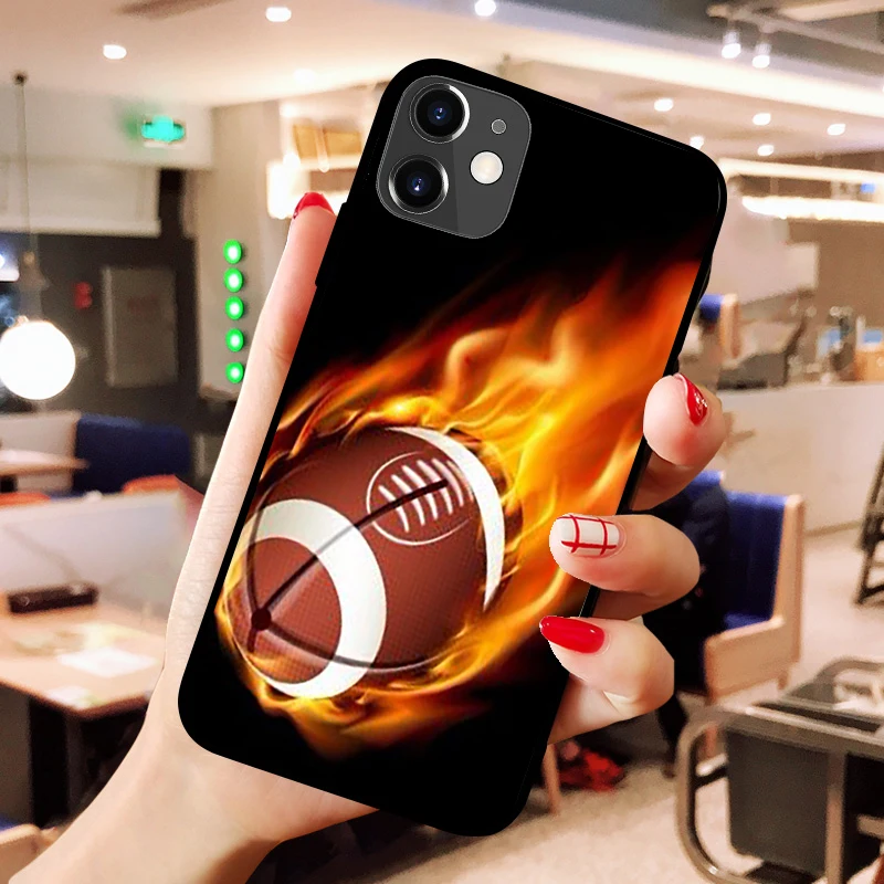 

Highquality and ultrathin TPU silicone Fire fighting football mobile phone case for iPhone 11 12 Pro x XR XS max 5 6 7 8 plus se