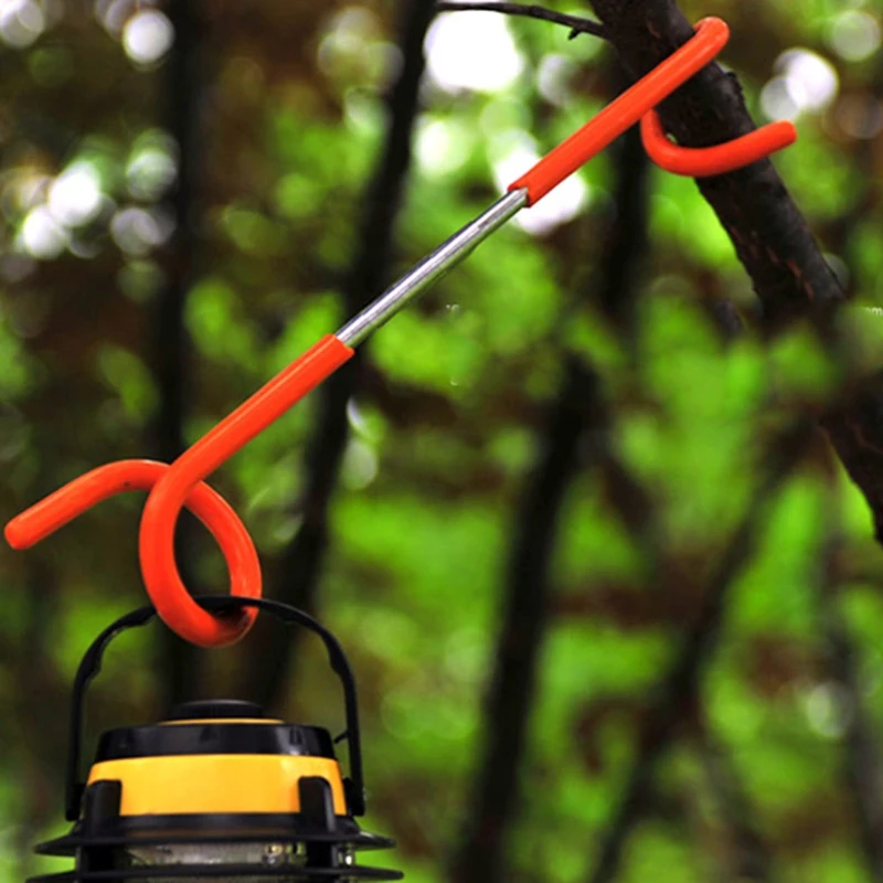 

Multi-Purpose Camping Lantern Hanger Holder 2 Way Hanger Lantern Bag Utensil Hanger Hook for Outdoor Camping Fishing