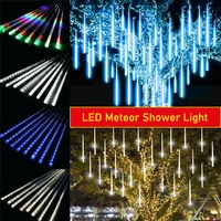 christmas led light meteor shower garland festoon holiday strip light outdoor waterproof fairy light for decoration light