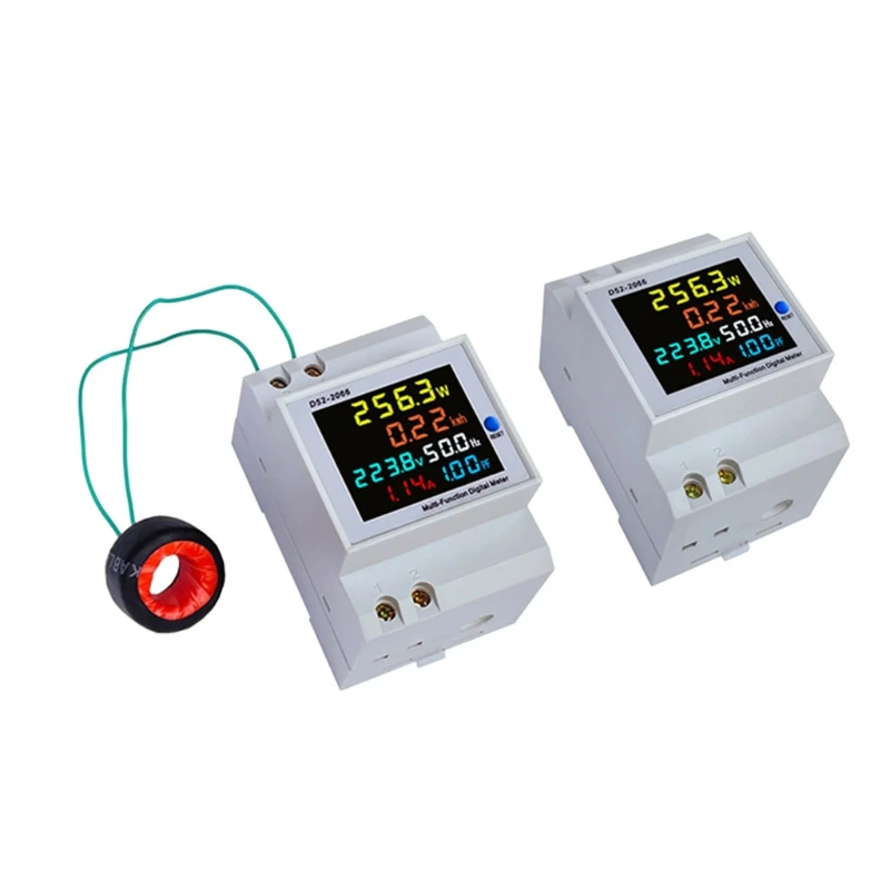 

Power Meter Voltmeter Ammeter Multi-Functional Digital Din Rail Power Factor Voltage Current Power Tester Multimeter