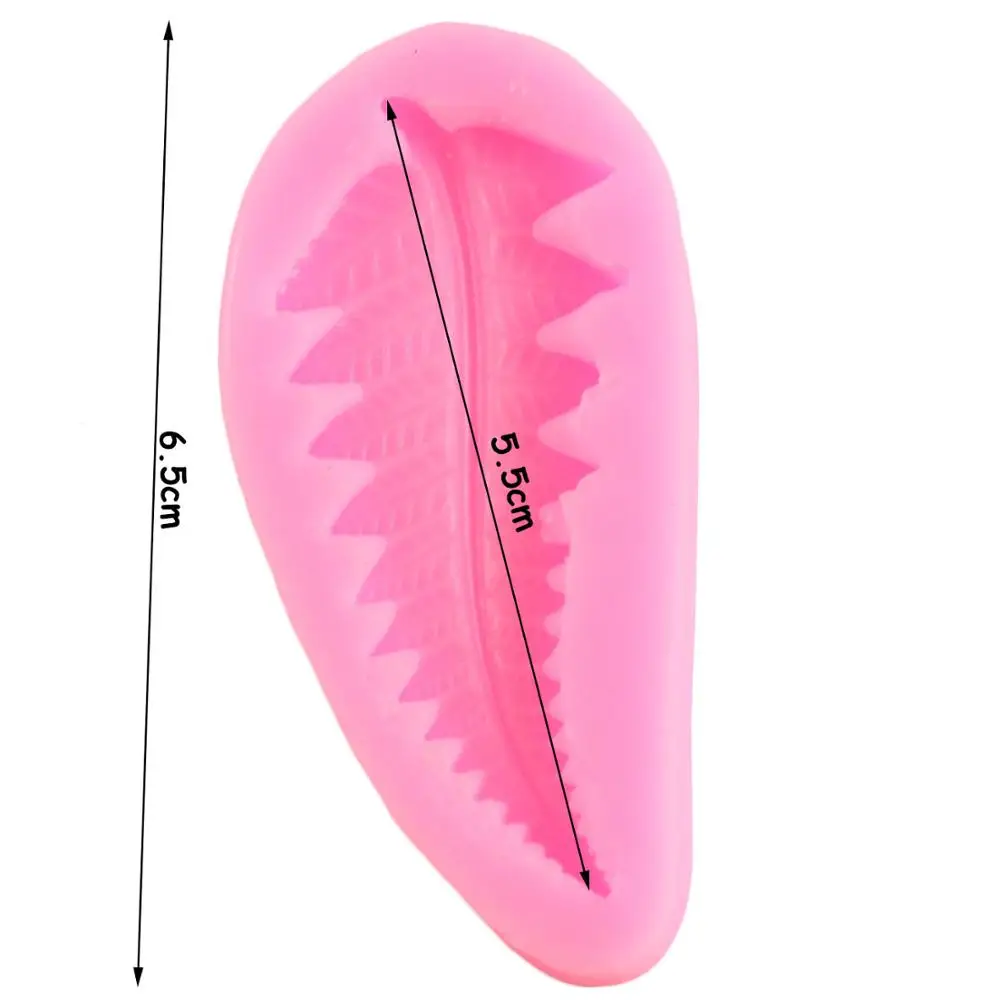 Блестящие брелоки в виде листьев папоротника силиконовая форма брелок для