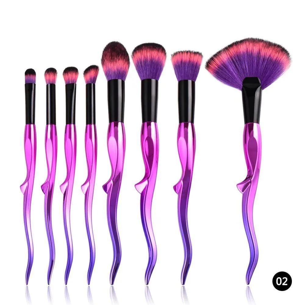 GUJHUI 1/4/шт. Волнистая ручка мини большой веер тени для век макияж кисть смешивания