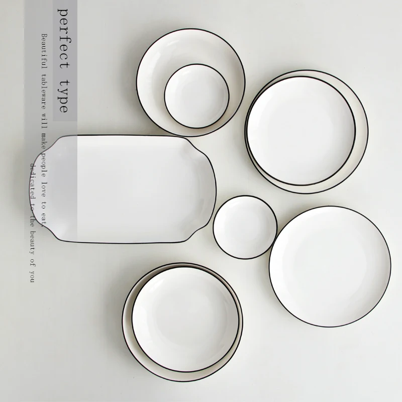 Европейская тарелка для стейка кухонные приборы простая рыбы японская посуды |