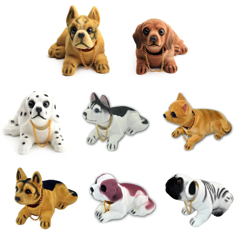 

Cute Creative Car Doll Shaking Head Dog Ornaments Car Interior Decorations Auto Interior Dashboard Bobble Auto Accessories