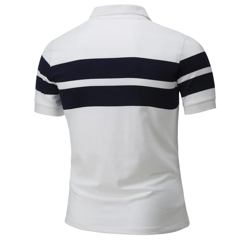IceLion 2021 Summer New man's T-shirt Short Sleeve Wide Stripes Fitness Workout Tops Men Turn-down Collar Fashion Solid t shirt | Мужская