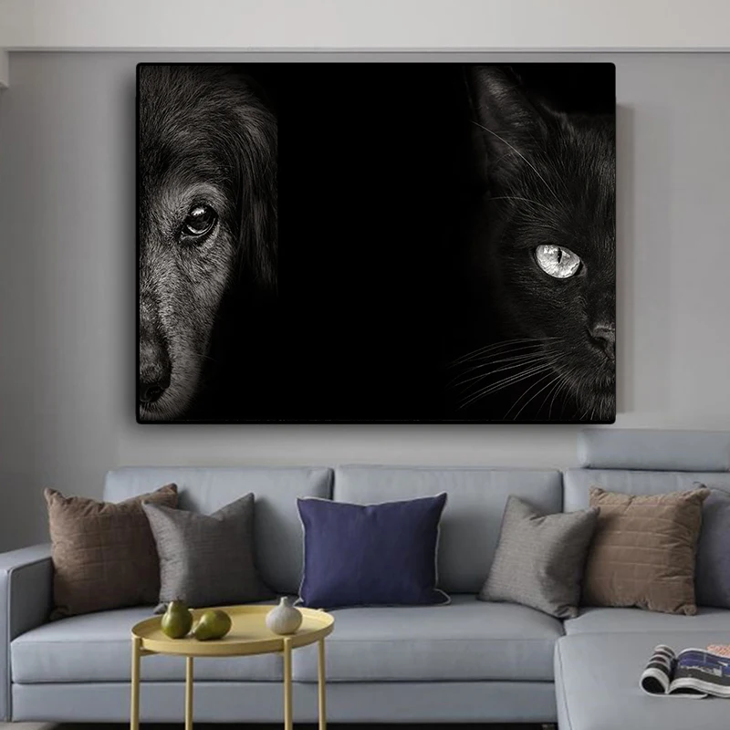 Скандинавская живопись на холсте настенные картины с изображением животных Лев