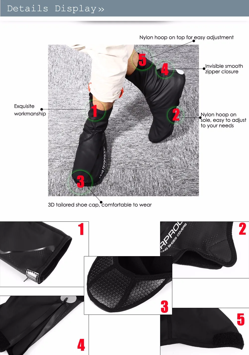 Чехол для велосипедной обуви Светоотражающие Водонепроницаемые и ветрозащитные