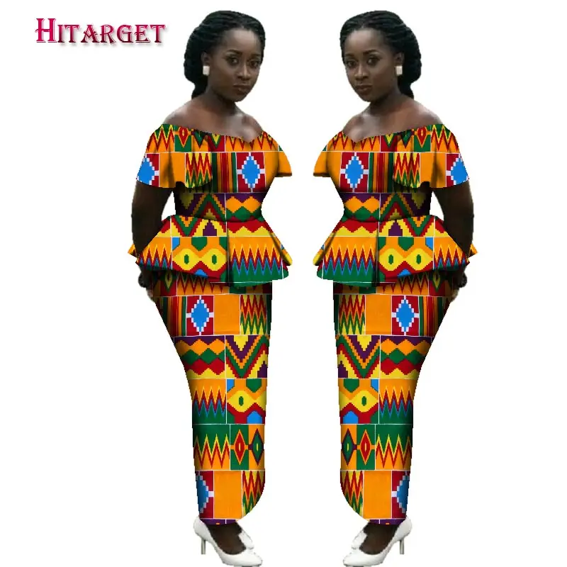 Женский комплект одежды из 2 предметов с принтом в африканском стиле Базен риче