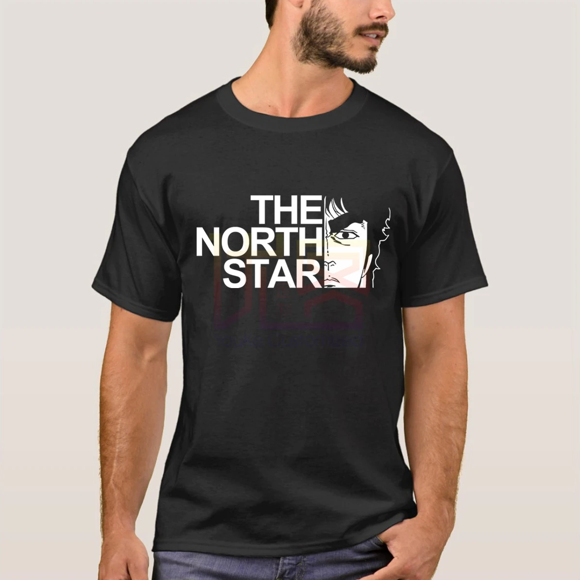 Футболка с принтом Fist of the North Star Kenshiro Популярная футболка Футболки из 100% хлопка
