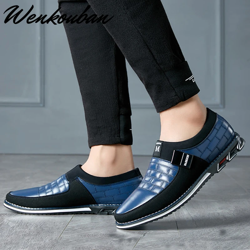 Genuine Leather Men Casual Shoes Brand 2019 Mens Loafers Moccasins Breathable Slip on Black Driving Plus Size 38-46 | Обувь
