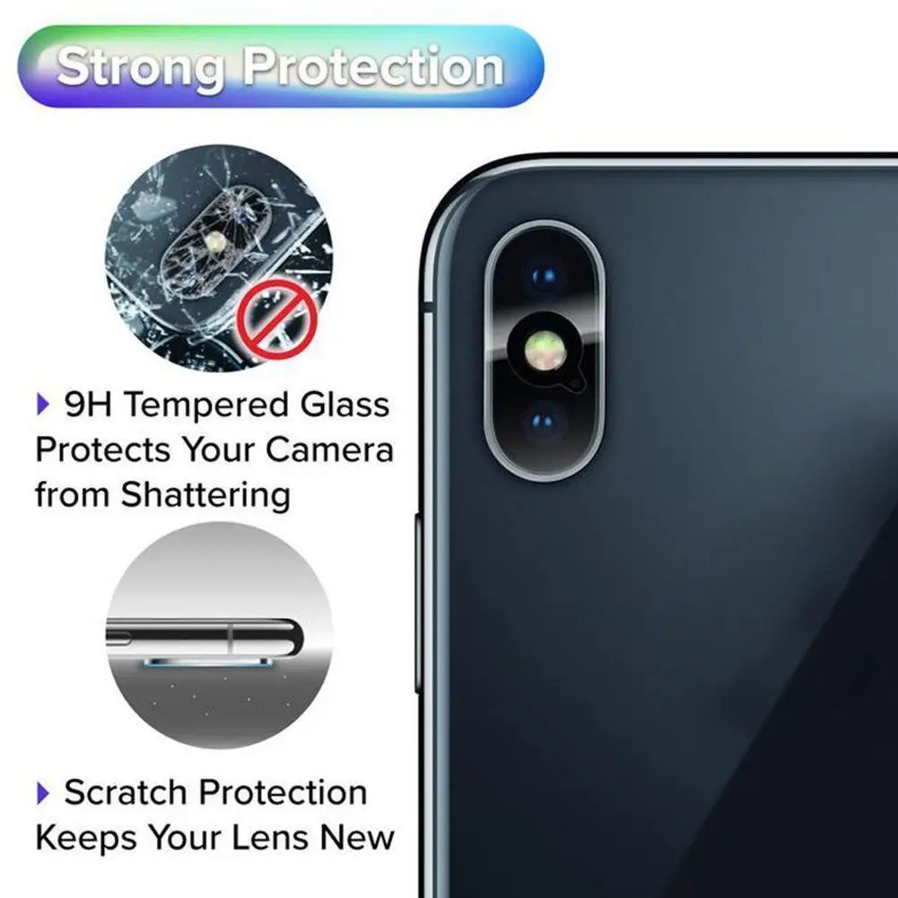 

Tempered Glass Back Camera Lens Protector For iPhone Screen Rear Lens Tempered Back X/XS/XR/XS Glass Protective Max P1F8