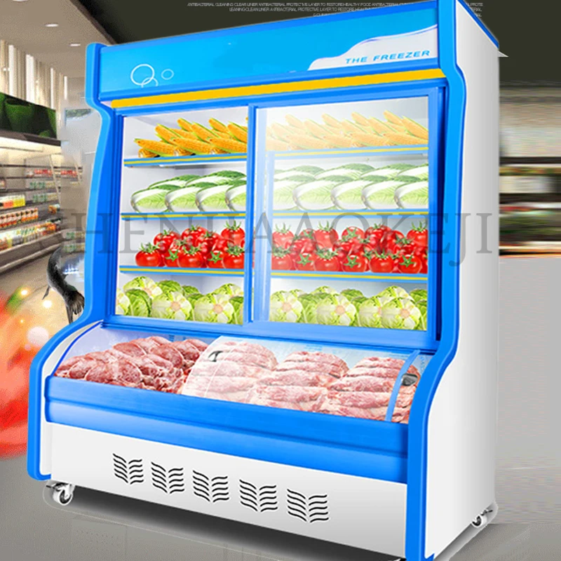 Коммерческий острый горячий шкаф для витрин двойной дверной пенный замок