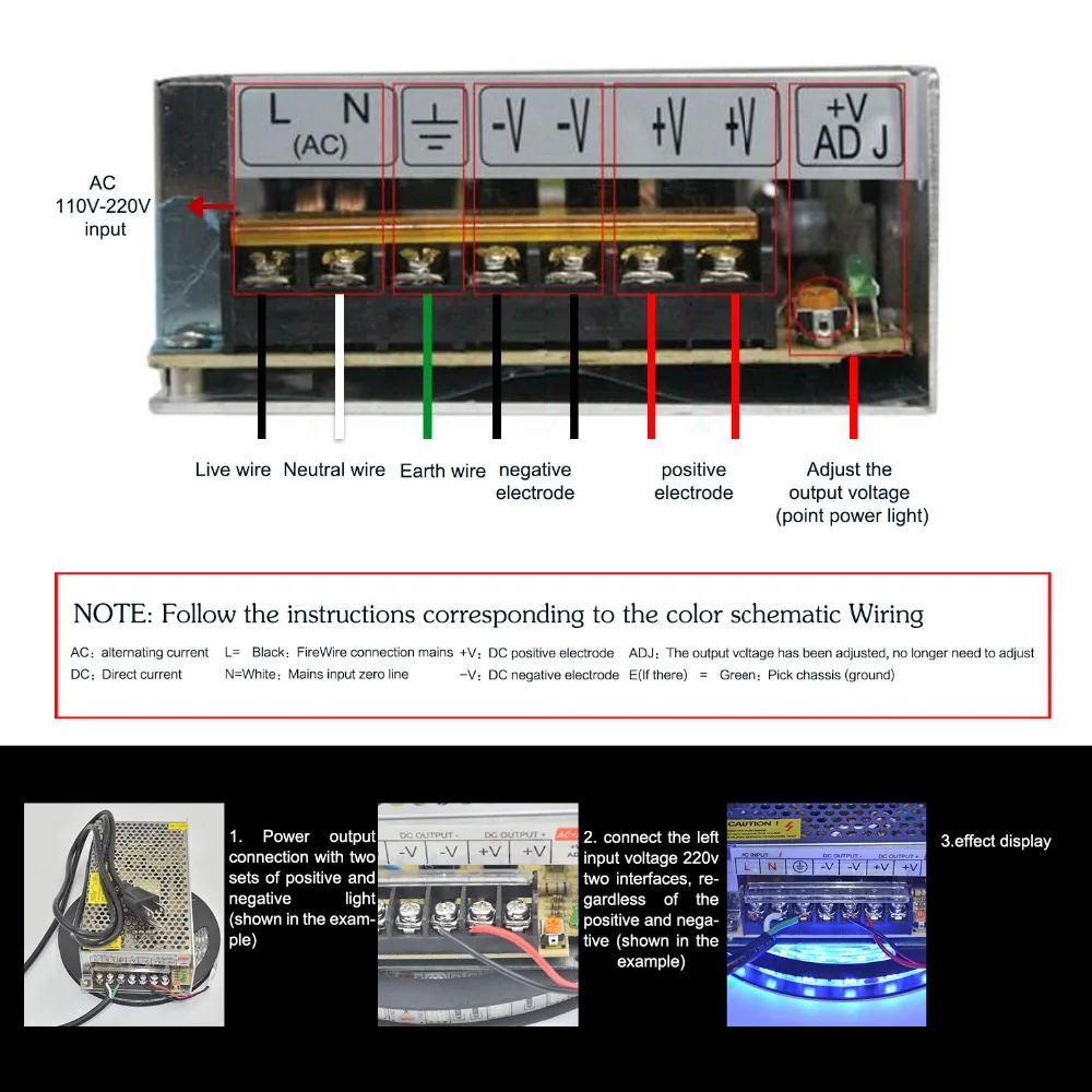 LED Power Supply 5V 20A AC 96V-240V Converter Adapter DC 5V20A 100W for Lighting Strip CCTV CE/FCC Cert | Обустройство дома